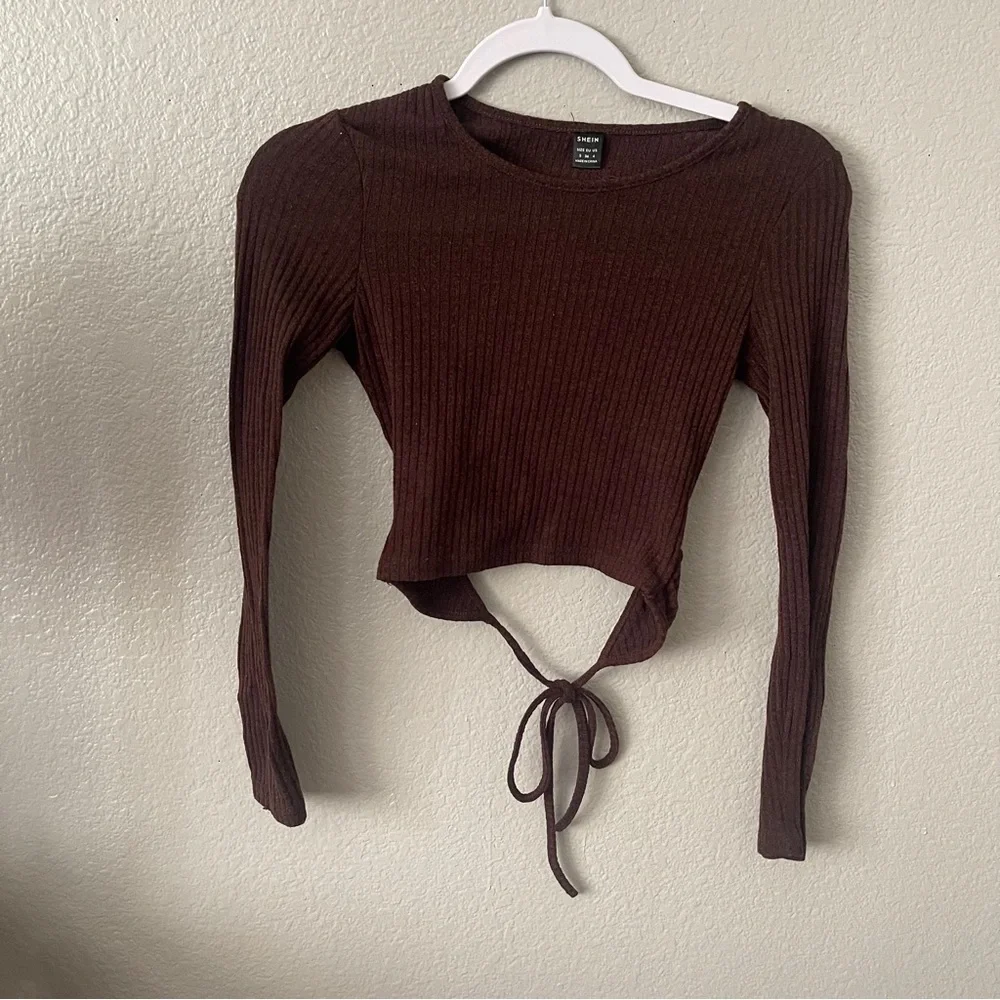 Brown Knit Long Sleeve